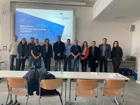 In close dialogue: The Brazilian delegation from AHK São Paulo and THI employees (Photo: THI). Gruppenbild der Delegation aus Brasilien