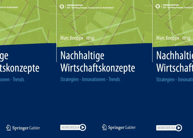 a collage of the book cover in green and blue